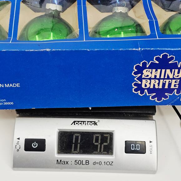 Vintage Poloron Shiny Brite Glass Ball Ornaments in Box Lot of 11 one missing - Picture 8 of 8